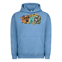 Pigment Pebble Blue One baby Cow Urban Hoodie - HowdyJamesFarm