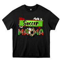 Black soccer mama with leopard Heavy Core Tee - Zillion Design Studio