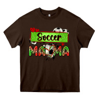 Chocolate Brown soccer mama with leopard Heavy Core Tee - Zillion Design Studio