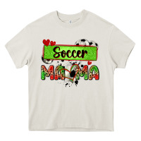 Cream soccer mama with leopard Heavy Core Tee - Zillion Design Studio