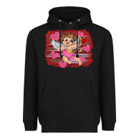 Black valentine's day cupid heart Heavyweight Hoodie - RanaPortraitStore