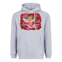 Heather Grey valentine's day cupid heart Heavyweight Hoodie - RanaPortraitStore