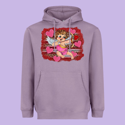Valentine's Day Cupid Heart Heavyweight Hoodie Designed By Ranaportraitstore