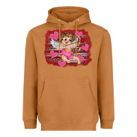Meerkat valentine's day cupid heart Heavyweight Hoodie - RanaPortraitStore