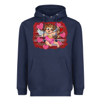 Navy valentine's day cupid heart Heavyweight Hoodie - RanaPortraitStore