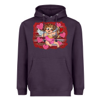 Plum valentine's day cupid heart Heavyweight Hoodie - RanaPortraitStore