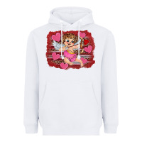 White valentine's day cupid heart Heavyweight Hoodie - RanaPortraitStore
