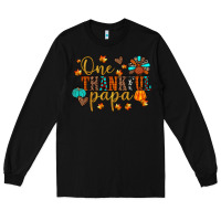 Black one thankful papa Long Sleeve Tee - JahusDesignShop