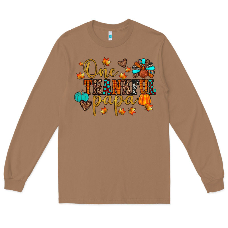 One Thankful Papa Long Sleeve Tee by JahusDesignShop | Teevron