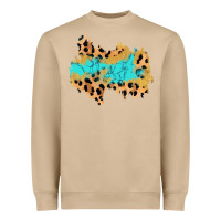 Mushroom glitter leopard turquoise patch Heavyweight Sweatshirt - AdoDesignShop