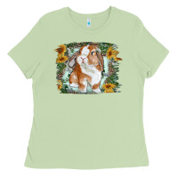 Matcha Bunny With Flower Leopard Ladies Tee - RanaPortraitStore
