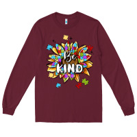 Burgundy be kind Long Sleeve Tee - MaliasSmallBusiness