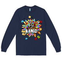 Navy be kind Long Sleeve Tee - MaliasSmallBusiness
