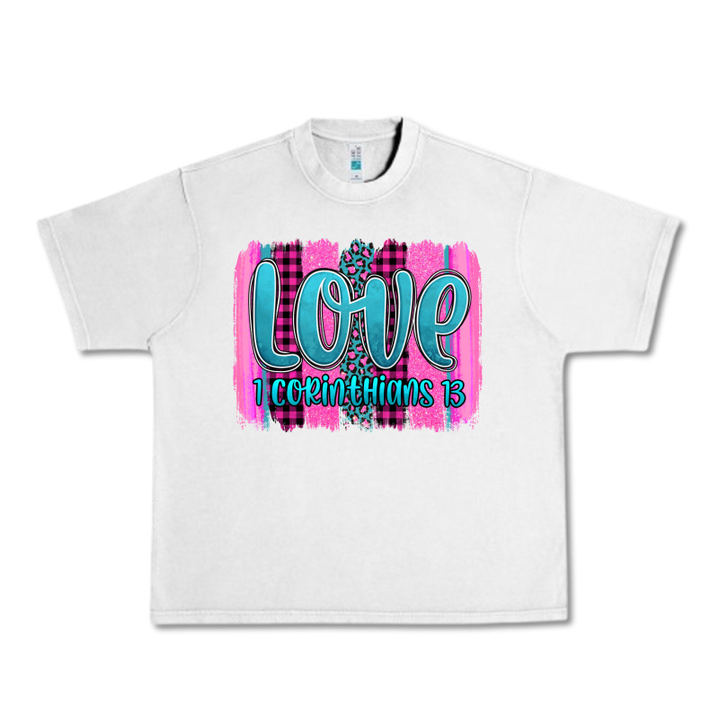 Love Corinthians 13 Valentine's Day Brushstroke Urban Heavy Tee by AdoDesignShop | Teevron