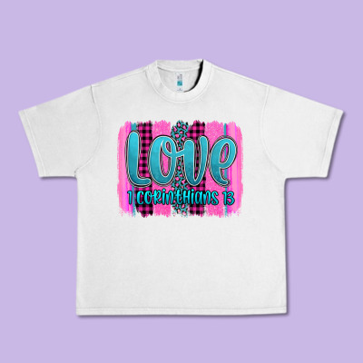 Love Corinthians 13 Valentine's Day Brushstroke Urban Heavy Tee Designed By Adodesignshop