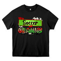 Black soccer granny with leopard Heavy Core Tee - Zillion Design Studio