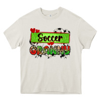 Cream soccer granny with leopard Heavy Core Tee - Zillion Design Studio
