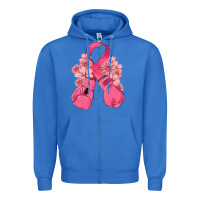 True Royal breast cancer with boxing gloves Zipper Hoodie - MaliasSmallBusiness