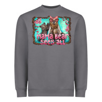Mama Bear Sees All Heavyweight Sweatshirt | Teevron