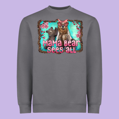 Mama Bear Sees All Heavyweight Sweatshirt Designed By Artiststas