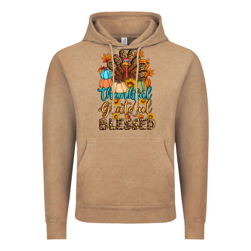 Thankful Grateful Blessed Turkey Vintage Hoodie by Artiststas | Teevron