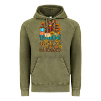 Vintage Olive thankful grateful blessed turkey Vintage Hoodie - Artiststas