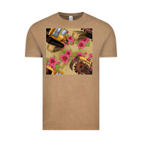 Vintage Coffee trencher chain seamless pattern Vintage Tee - BundleAndBundleShop