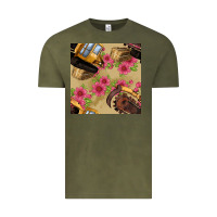 Vintage Olive trencher chain seamless pattern Vintage Tee - BundleAndBundleShop
