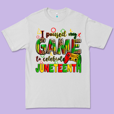 I Paused My Game To Celebrate Juneteenth Premium Tee Designed By Zillion Design Studio