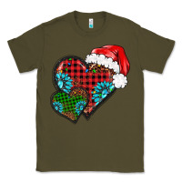 Army Green Christmas heart gemstones leopard Classic Tee - BarkalooDesign