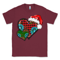 Burgundy Christmas heart gemstones leopard Classic Tee - BarkalooDesign