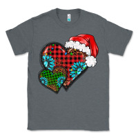 Charcoal Heather Christmas heart gemstones leopard Classic Tee - BarkalooDesign
