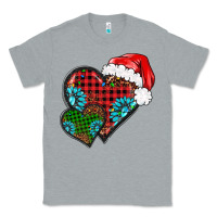 Heather Grey Christmas heart gemstones leopard Classic Tee - BarkalooDesign