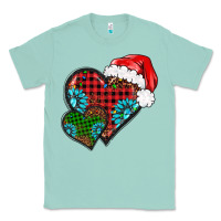 Seafoam Christmas heart gemstones leopard Classic Tee - BarkalooDesign