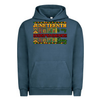 Pigment Midnight Navy Juneteenth is my Independence day Urban Hoodie - HowdyJamesFarm
