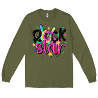 Army Green rock star Long Sleeve Tee - MaliasSmallBusiness
