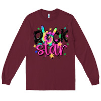 Burgundy rock star Long Sleeve Tee - MaliasSmallBusiness