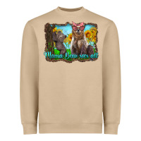 Mushroom mama bear sees all with sunflowers Heavyweight Sweatshirt - Artiststas