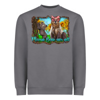 Storm mama bear sees all with sunflowers Heavyweight Sweatshirt - Artiststas