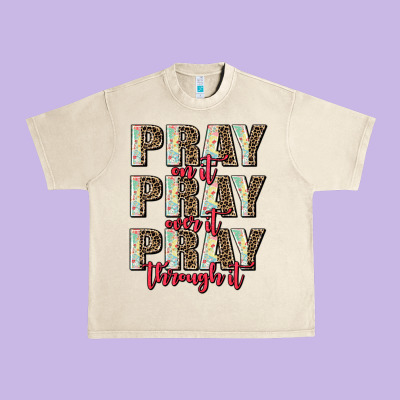 Pray On It Pray Over It Pray Through It Urban Heavy Tee Designed By Adodesignshop