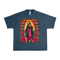 Midnight Navy our lady of guadalupe serape background Urban Heavy Tee - Artiststas