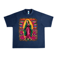 Navy our lady of guadalupe serape background Urban Heavy Tee - Artiststas