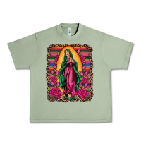 Oil Green our lady of guadalupe serape background Urban Heavy Tee - Artiststas