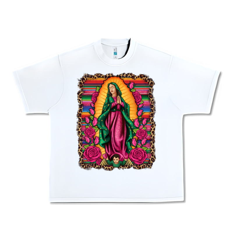 Our Lady Of Guadalupe Serape Background Urban Heavy Tee by Artiststas | Teevron