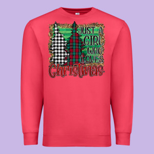 Just A Girl Who Loves Christmas Premium Sweatshirt Designed By Bettercallsaul