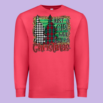 Just A Girl Who Loves Christmas Premium Sweatshirt Designed By Bettercallsaul
