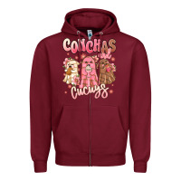 Burgundy conchas and cucuys mexican desert ghosts Zipper Hoodie - MaliasSmallBusiness