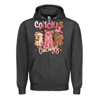 Charcoal Heather conchas and cucuys mexican desert ghosts Zipper Hoodie - MaliasSmallBusiness