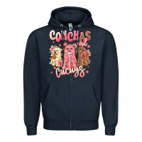 Navy conchas and cucuys mexican desert ghosts Zipper Hoodie - MaliasSmallBusiness