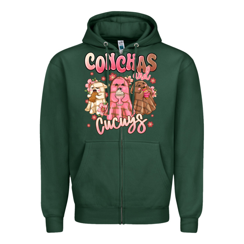 Conchas And Cucuys Mexican Desert Ghosts Zipper Hoodie by MaliasSmallBusiness | Teevron